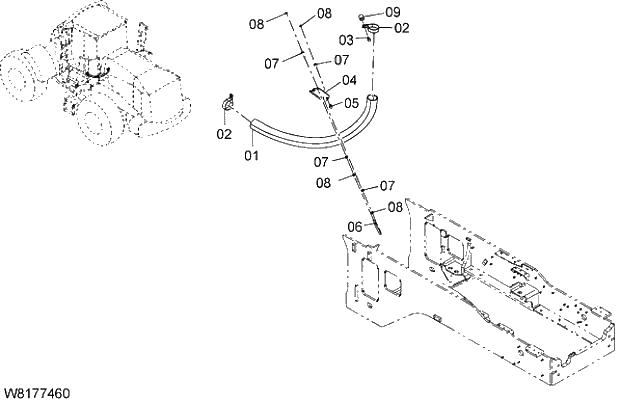 Схема запчастей Hitachi ZW310A - 018 PILOT PIPING(6). 06 HYDRAULIC SYSTEM