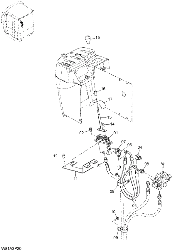 Схема запчастей Hitachi ZW310 - 022 PILOT PIPING(3-SPOOL)(1-1)(3PL). 06 HYDRAULIC SYSTEM