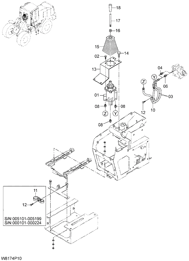 Схема запчастей Hitachi ZW310A - 024 PILOT PIPING(4-SPOOL)(4PL). 06 HYDRAULIC SYSTEM