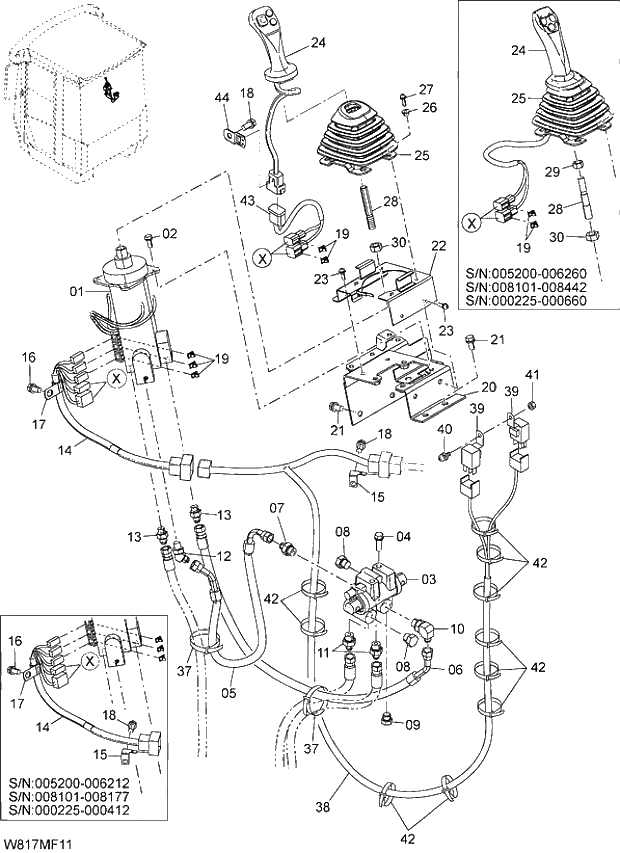 Схема запчастей Hitachi ZW310 - 026 PILOT PIPING(MULTI)(MFL). 06 HYDRAULIC SYSTEM