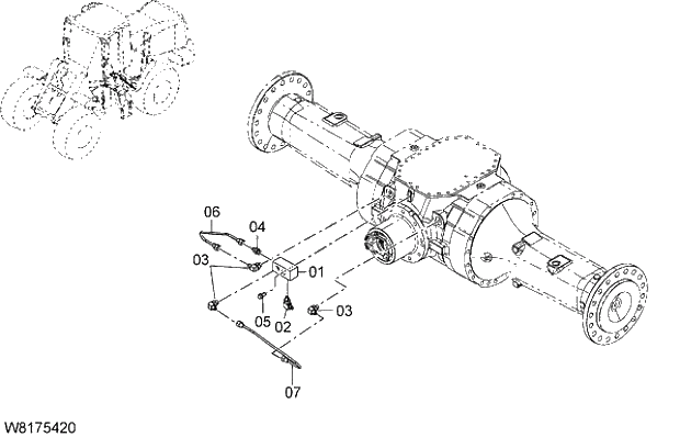 Схема запчастей Hitachi ZW310A - 053 BRAKE PIPING(2). 06 HYDRAULIC SYSTEM