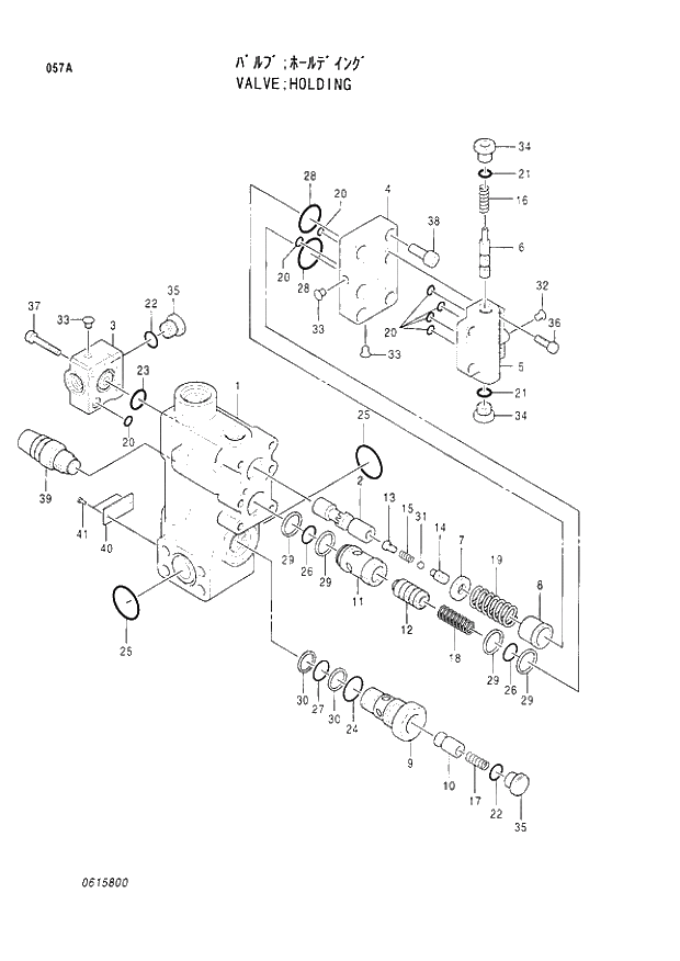 Схема запчастей Hitachi EX120-3 - 057 HOLDING VALVE. 03VALVE