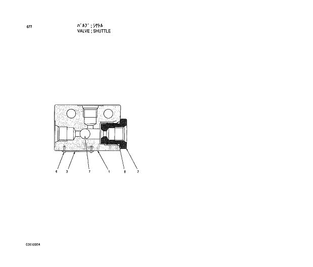 Схема запчастей Hitachi EX130H-5 - 077 VALVE;SHUTTLE 01 PUMP