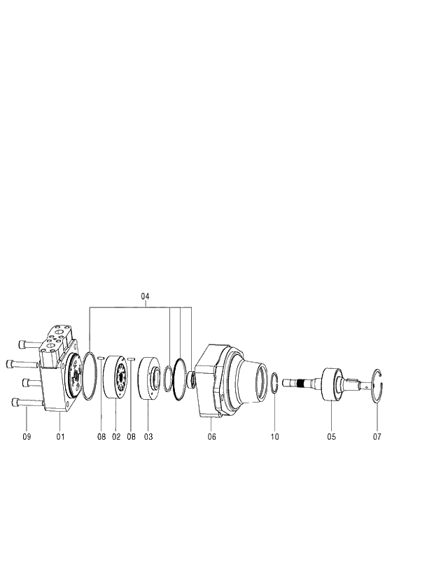 Схема запчастей Hitachi ZX470LCR-3 - 007 MOTOR;OIL (FAN DRIVE) (020001-). 02 MOTOR