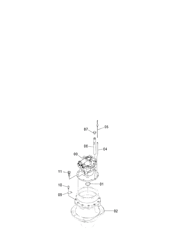 Схема запчастей Hitachi ZX450-3 - 010 SWING DEVICE (L) (020001-). 02 MOTOR