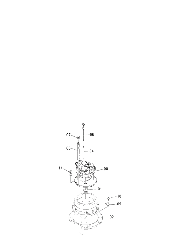 Схема запчастей Hitachi ZX470H-3 - 011 SWING DEVICE (R) (020001-). 02 MOTOR