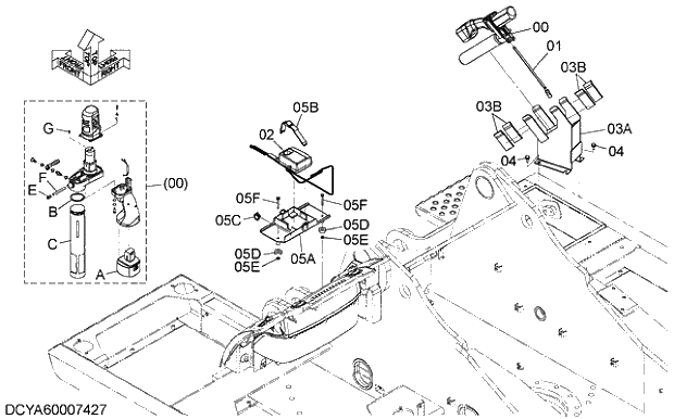 Схема запчастей Hitachi ZX350LCH-5G - 001 ELECTRIC GREASE GUN 13 ETC