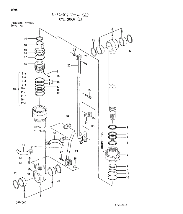 Схема запчастей Hitachi ZX250LC-3 - 089 CYL.BOOM L. 05 CYLINDER