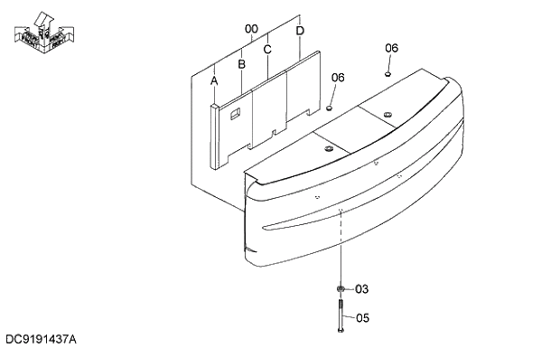 Схема запчастей Hitachi ZX350K-3G - 004 COUNTERWEIGHT. 01 UPPERSTRUCTURE