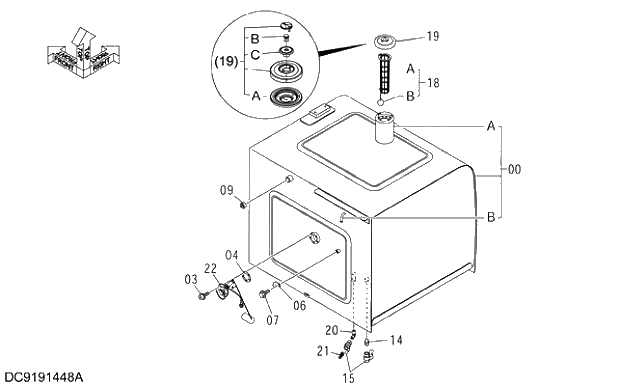 Схема запчастей Hitachi ZX330LC-3G - 024 FUEL TANK. 01 UPPERSTRUCTURE