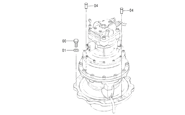 Схема запчастей Hitachi ZX330-3G - 032 SWING DEVICE SUPPORT. 01 UPPERSTRUCTURE