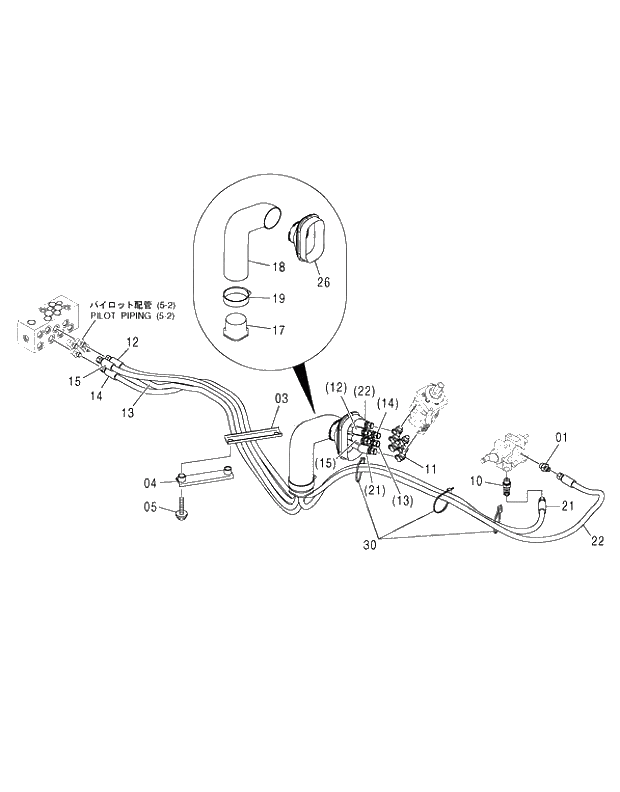 Схема запчастей Hitachi ZX350LCH-3G - 067 PILOT PIPING (9). 01 UPPERSTRUCTURE