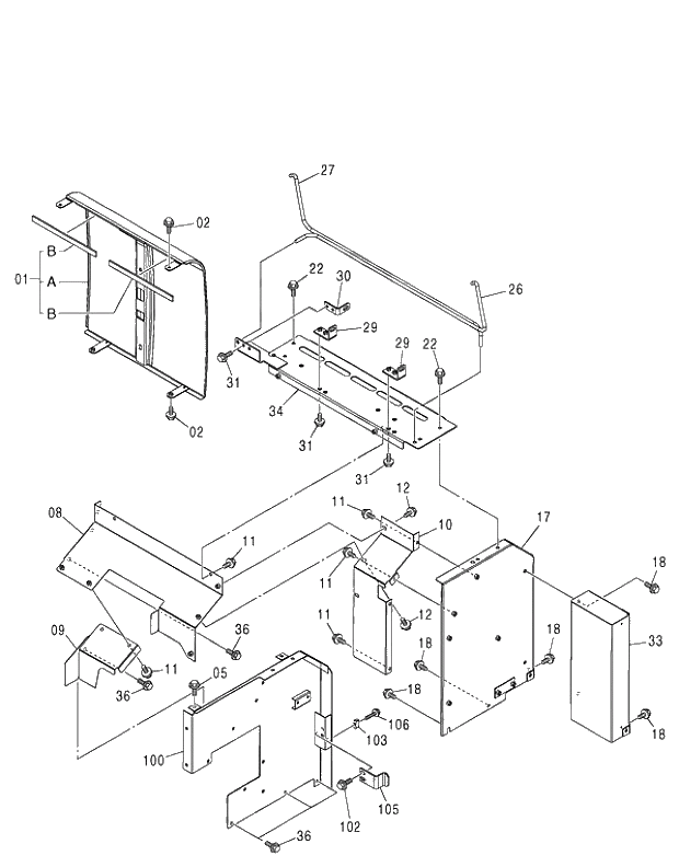 Схема запчастей Hitachi ZX330LC-3G - 130 COVER (6) 01 UPPERSTRUCTURE