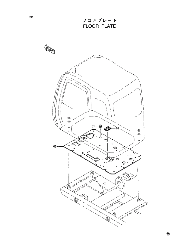 Схема запчастей Hitachi EX450LCH-5 - 291 FLOOR PLATE 01 UPPERSTRUCTURE