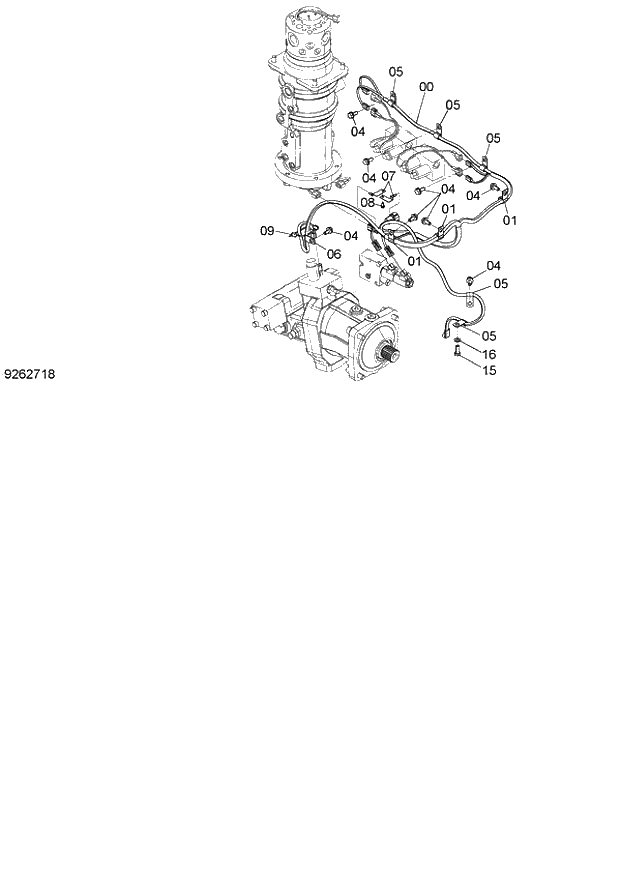 Схема запчастей Hitachi ZX140W-3 - 207 ELECTRIC PARTS (CHASSIS) ( CEB CED 002001-005000, CEA 020001-050000). 02 UNDERCARRIAGE