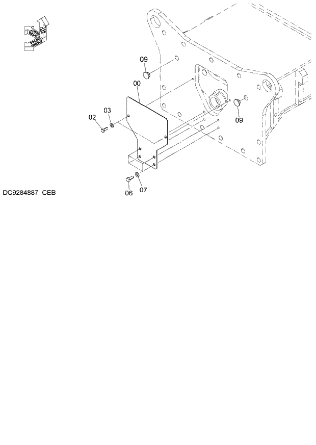 Схема запчастей Hitachi ZX140W-3 - 247 CLAM PIPE LESS PARTS ( CEB CED 002001-, CEA 020001-). 02 UNDERCARRIAGE