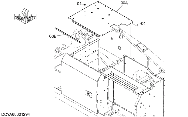 Схема запчастей Hitachi ZX240-5G - 008 COVER (2). 01 FRAME,COVER