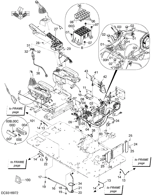 Схема запчастей Hitachi ZX210LCK-5G - 005 ELECTRIC PARTS (5-1) 07 ELECTRIC SYSTEM