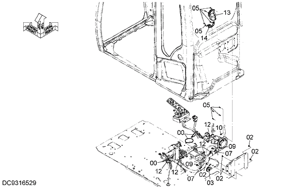 Схема запчастей Hitachi ZX200LC-5G - 007 ELECTRIC PARTS (5-2) 07 ELECTRIC SYSTEM