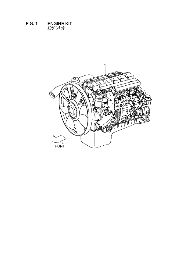 Схема запчастей Hitachi ZW310 - 001 ENGINE KIT. 06 ENGINE BODY