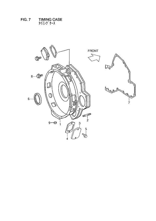 Схема запчастей Hitachi ZW310 - 007 TIMING CASE. 06 ENGINE BODY