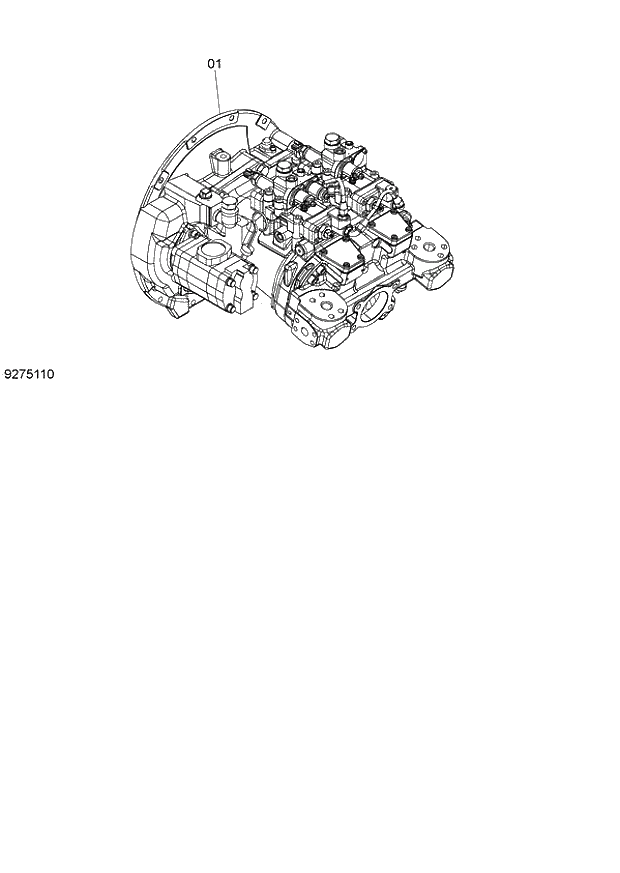 Схема запчастей Hitachi ZX140W-3 - 031 PUMP DEVICE ( CEB CED 002001-, CEA 020001-). 01 UPPERSTRUCTURE