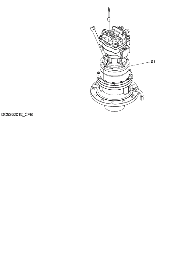 Схема запчастей Hitachi ZX140W-3 - 033 SWING DEVICE ( CEB CED 002001-, CEA 020001-). 01 UPPERSTRUCTURE