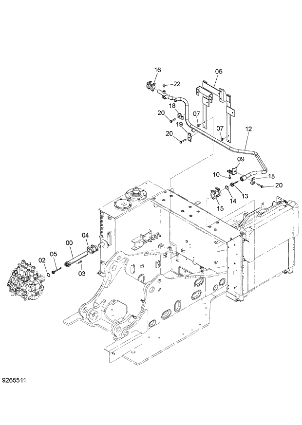 Схема запчастей Hitachi ZX140W-3 - 039 RETURN PIPING (1) ( CEB CED 002001-, CEA 020001-). 01 UPPERSTRUCTURE