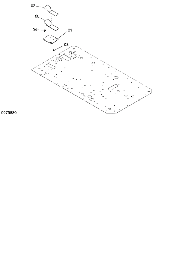 Схема запчастей Hitachi ZX140W-3 - 060 SPARE PEDAL LESS PARTS ( CEB CED 002001-, CEA 020001-). 01 UPPERSTRUCTURE