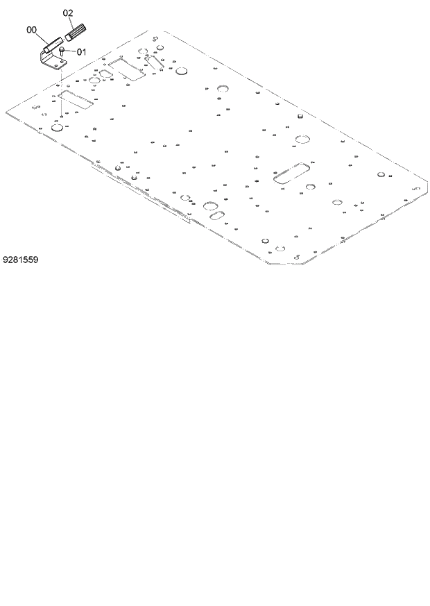 Схема запчастей Hitachi ZX140W-3 - 061 FOOT REST ( CEB CED 002001-, CEA 020001-). 01 UPPERSTRUCTURE