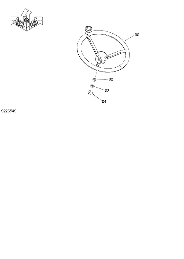 Схема запчастей Hitachi ZX140W-3 - 063 STEERING WHEEL ( CEB CED 002001-, CEA 020001-). 01 UPPERSTRUCTURE