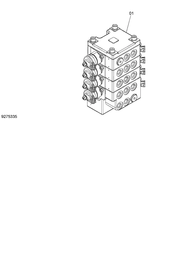 Схема запчастей Hitachi ZX140W-3 - 071 SOLENOID VALVE (8 SECTION) ( CEB CED 002001-, CEA 020001-). 01 UPPERSTRUCTURE