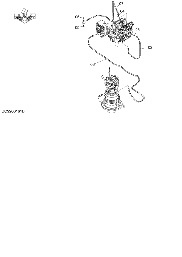 Схема запчастей Hitachi ZX140W-3 - 073 PILOT PIPING (B) ( CEB CED 002001-, CEA 020001-). 01 UPPERSTRUCTURE