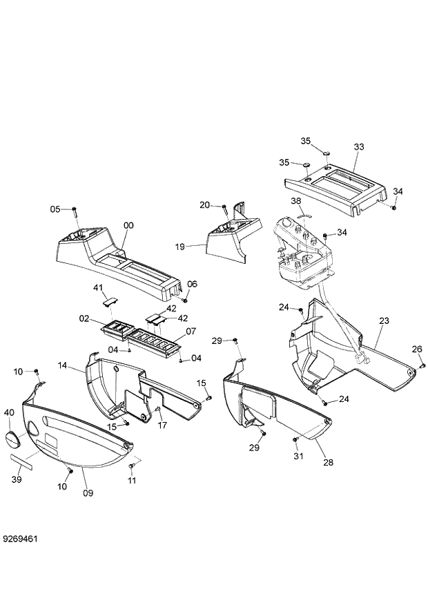 Схема запчастей Hitachi ZX140W-3 - 089 CONSOLE COVER ( CEB CED 002001-, CEA 020001-). 01 UPPERSTRUCTURE