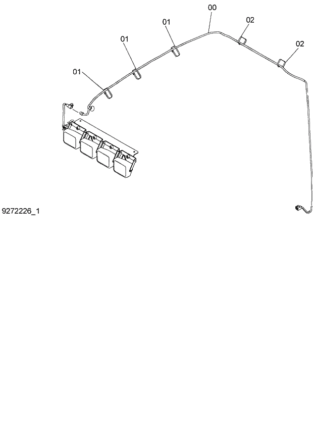 Схема запчастей Hitachi ZX140W-3 - 109 FRONT HEAD LAMP PARTS (CAB) ( CEB CED 002001-, CEA 020001-). 01 UPPERSTRUCTURE