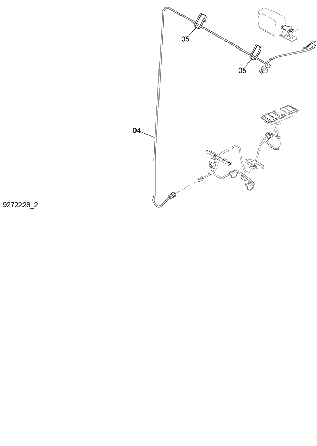 Схема запчастей Hitachi ZX140W-3 - 112 REAR HEAD LAMP PARTS (CAB) ( CEB CED 002001-, CEA 020001-). 01 UPPERSTRUCTURE