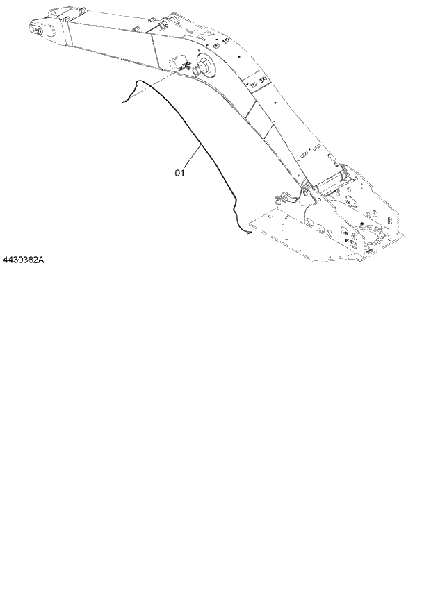 Схема запчастей Hitachi ZX140W-3 - 118 BOOM LIGHT HARNESS (MONO BOOM) ( CEB CED 002001-, CEA 020001-). 01 UPPERSTRUCTURE