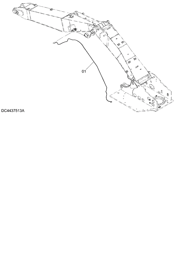 Схема запчастей Hitachi ZX140W-3 - 119 BOOM LIGHT HARNESS (2P-BOOM) ( CEB CED 002001-, CEA 020001-). 01 UPPERSTRUCTURE