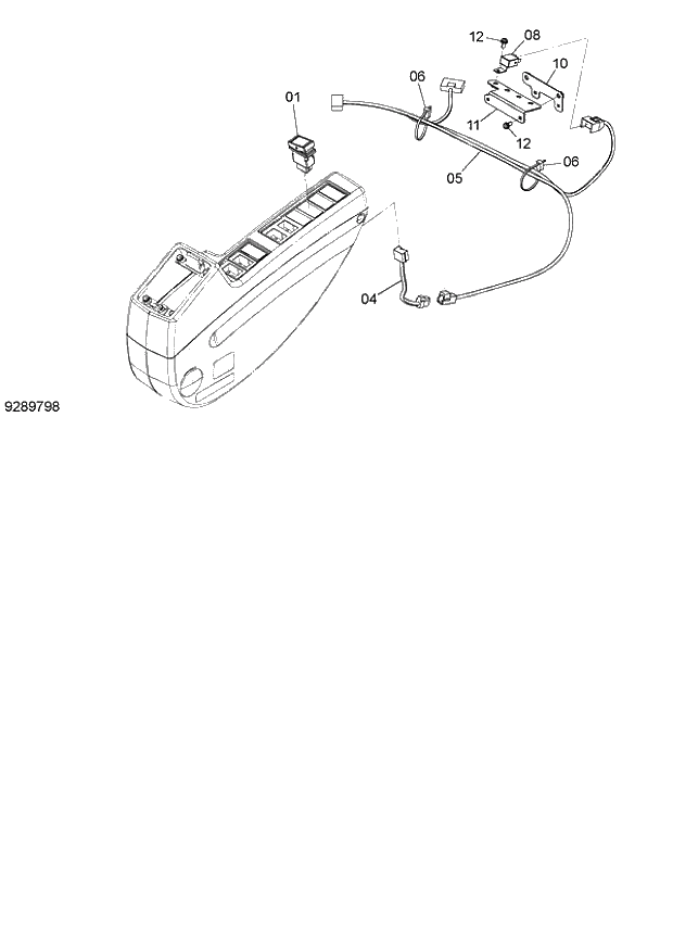 Схема запчастей Hitachi ZX140W-3 - 123 SWING MOTION ALARM (CAB)(FLOOR) ( CEB CED 002001-, CEA 020001-). 01 UPPERSTRUCTURE