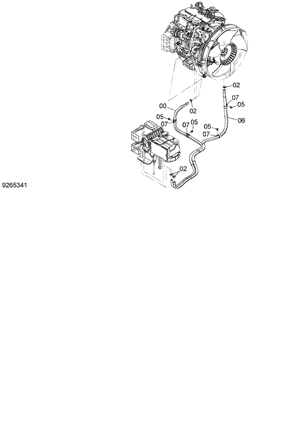 Схема запчастей Hitachi ZX140W-3 - 142 HEATER PIPING ( CEB CED 002001-, CEA 020001-). 01 UPPERSTRUCTURE