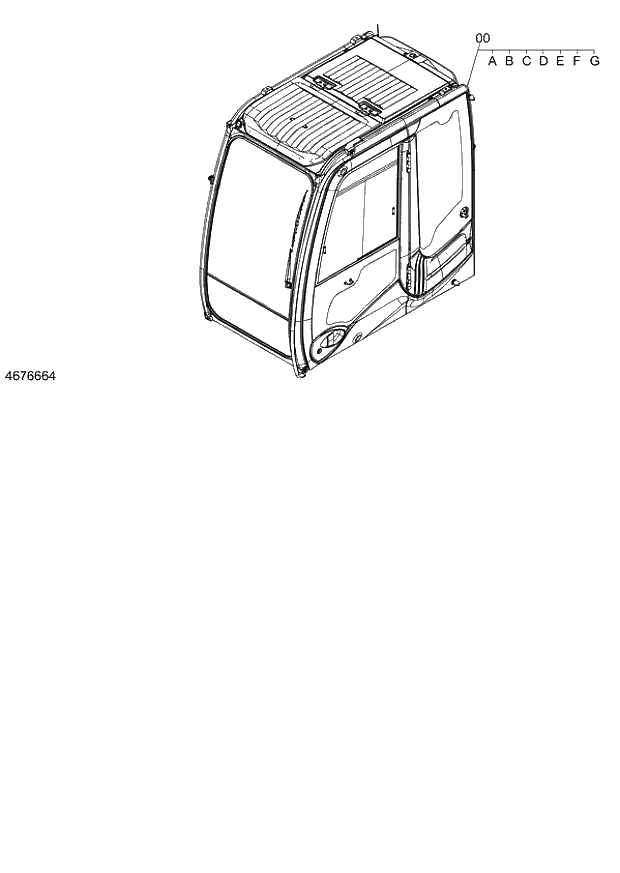 Схема запчастей Hitachi ZX140W-3 - 165 CAB (WITHOUT SATELLITE ANTENNA GPS) ( CEB CED 002001-, CEA 020001-). 01 UPPERSTRUCTURE