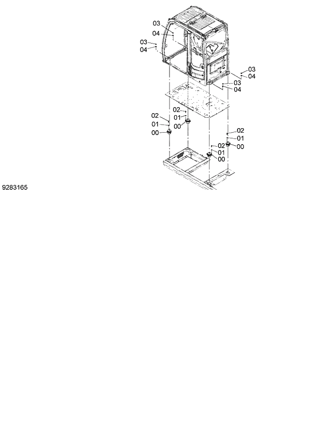 Схема запчастей Hitachi ZX140W-3 - 174 CAB GROUP (1) ( CEB CED 002001-, CEA 020001-). 01 UPPERSTRUCTURE