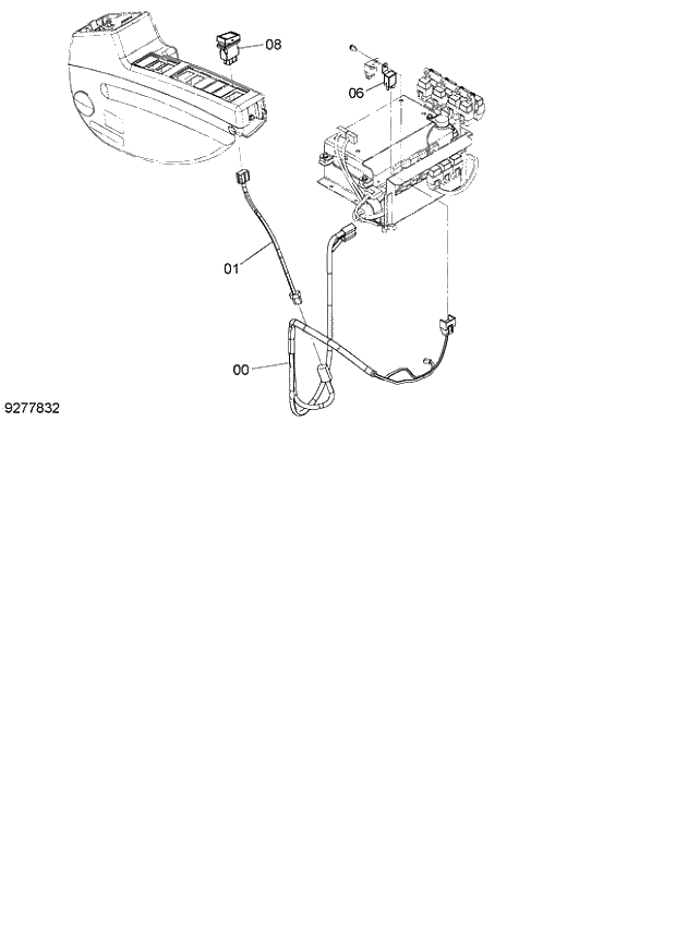 Схема запчастей Hitachi ZX140W-3 - 188 HEATER SEAT PARTS ( CEB CED 002001-, CEA 020001-). 01 UPPERSTRUCTURE