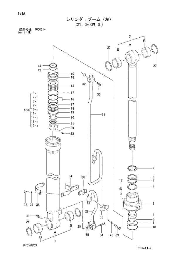 Схема запчастей Hitachi ZX210K - 151 CYL.;BOOM (L). 04 CYLINDER