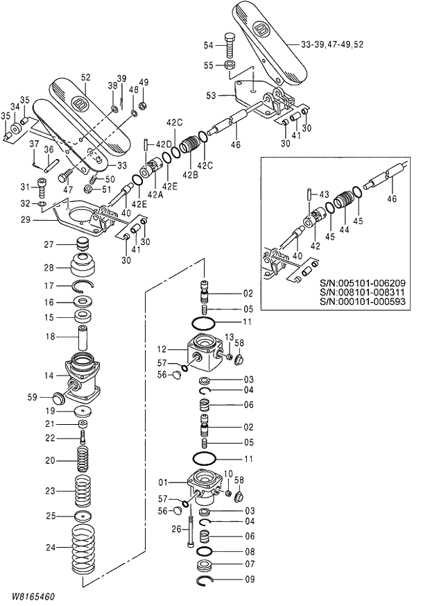 Схема запчастей Hitachi ZW220 - 265_VALVE BRAKE (000101-000637, 005101-006263, 008101-008406, 010101-010126). 03 VALVE