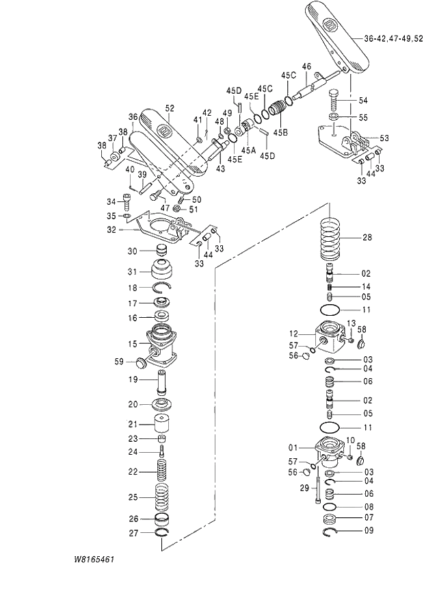 Схема запчастей Hitachi ZW220 - 266_VALVE BRAKE (000638-004999, 006264-007999, 008407-009999, 010127-). 03 VALVE