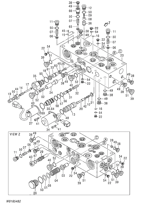 Схема запчастей Hitachi ZW220 - 269_VALVE CHARGE (000638-004999, 006272-007999, 008407-009999, 010127-). 03 VALVE