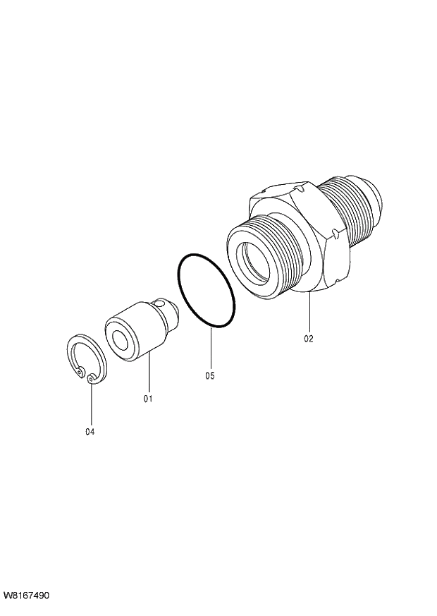 Схема запчастей Hitachi ZW220 - 270_VALVE RESTRICTION (000101-004999, 005101-). 03 VALVE