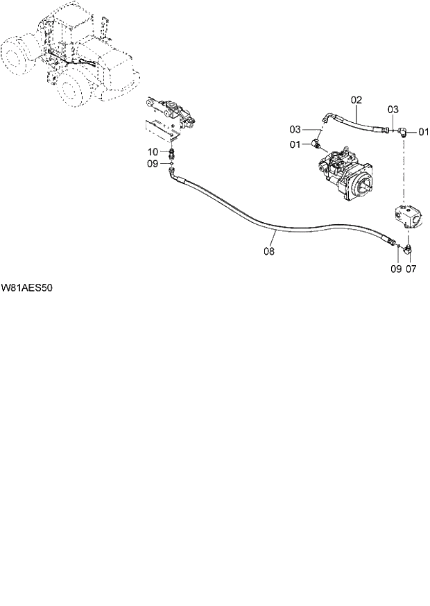 Схема запчастей Hitachi ZW250 - 197_STEERING PIPING(1)(ES) (000328-004999, 006122-007999, 008161-). 06 HYDRAULIC SYSTEM