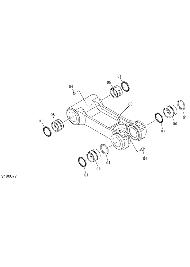 Схема запчастей Hitachi ZX120-E - 248_LINK A 120,E,H,130 (060001-). 03 MONO BOOM FRONT-END ATTACHMENTS